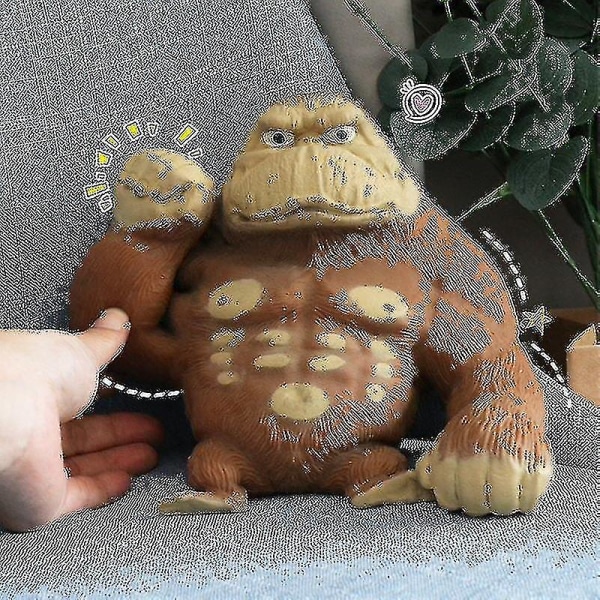 Big Giant Spongy Squishy Fidget Monkey Antistress Leke Myk morsom gaveleke (blå)