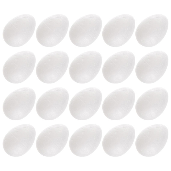 50 st 3,5 cm Dura skumägg DIY påskägg hantverk (äggvita)