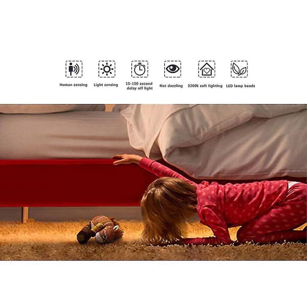 LED-sensorlysstripe for sengen