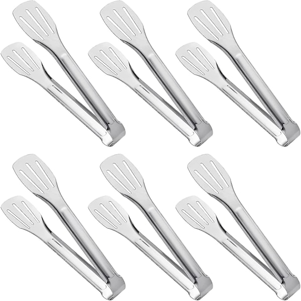 Serveringstänger Kökstänger, buffétänger, serveringstång i rostfritt stål, små tänger 6-pack (7 tum)