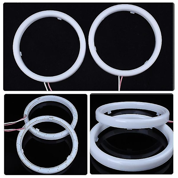 2 kpl COB LED Angel Eye Halo -rengas 60mm 70mm 80mm 90mm 95mm 100mm 110mm 120mm Auto DRL Päiväajovalot LED -ajovalot (valkoinen 2 kpl 70 mm)