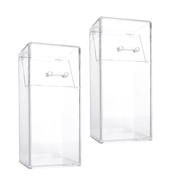 2 nordiske opbevaringsbokse, multifunktionelle opbevaringsreoler, transparente bokse (20,50X11,00X8,50CM, transparent farve)