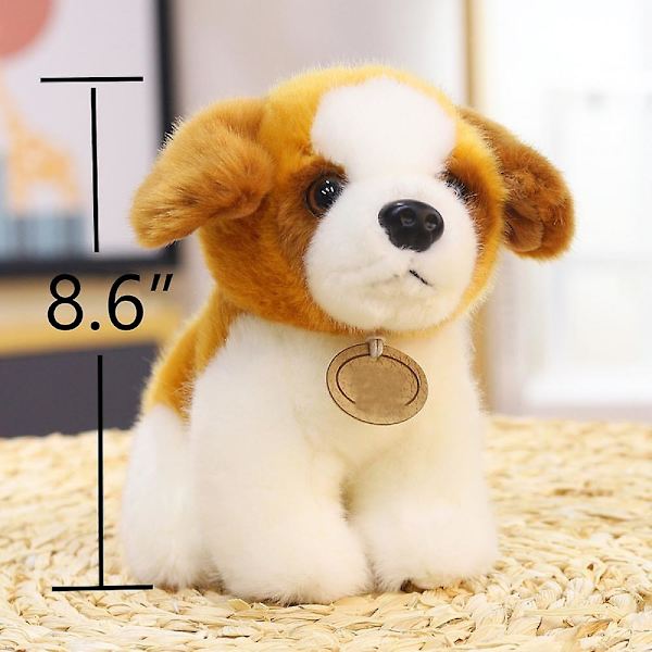 Gosedjur Hund, Mjuk Gosedjur Valp, Mjuk Valp Gosedjur Hund Festgåva för Pojkar Flickor 3+ År (8,6 Tum)