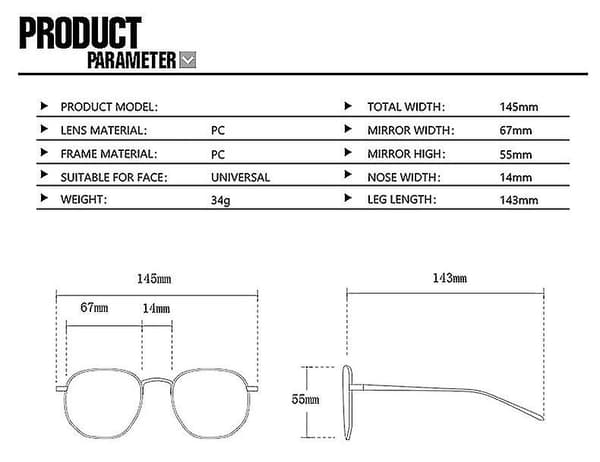 Oversized solbriller for kvinner, store rammer, gradient, Uv400