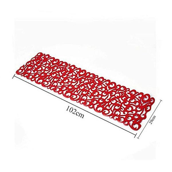 Viole Hemin De Table Felt Openwork Floral Design Table Mat Mat Hollow Flower Felt Placemat Vintage Placemat Heat Resistant Table P