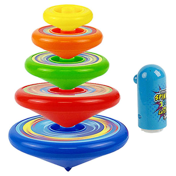 Set med stapelbara topp leksaker för barn stapelbara topp leksaker för barn, intressanta barns topp leksaker (8X8X3CM, slumpmässig färg)