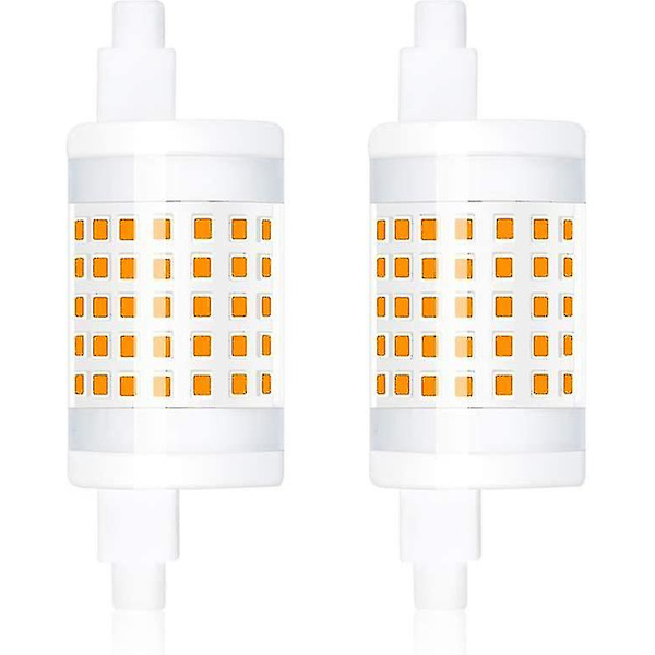R7s 10w LED-lampa (2-pack) dimbar med Smd2835 LED-chip, keramiskt hölje, 220v 1000lm