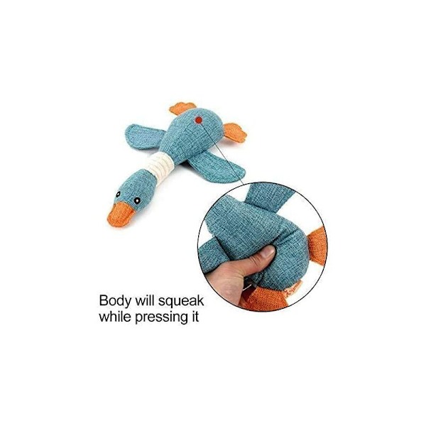 Valp leksak spel rekvisita interaktiv plysch hund gåsformad leksak mjuk blå present överraskningsversion 32cm