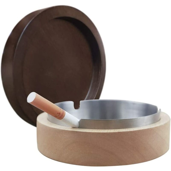 Original Design Utomhus Askkopp, Askkopp Med Stängt Lock Anti Lukt, Bärbar Vindtät Cigarr Askkopp För Inomhus Och Utomhus (STOR)