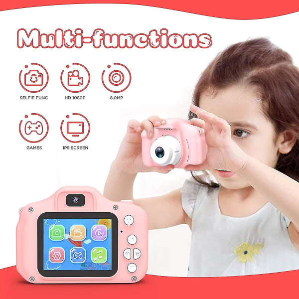 Digitale kameraer for barn, videokamera for småbarn med 32gb SD-kort