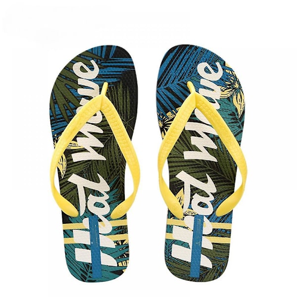 Herr Casual Beach Flip Flops Lättvikt Mjuk Halkfri Design Hållbar och Bekväm för Poolside BBQ eller Några Tillfälliga Tillfällen (9,5 tum)
