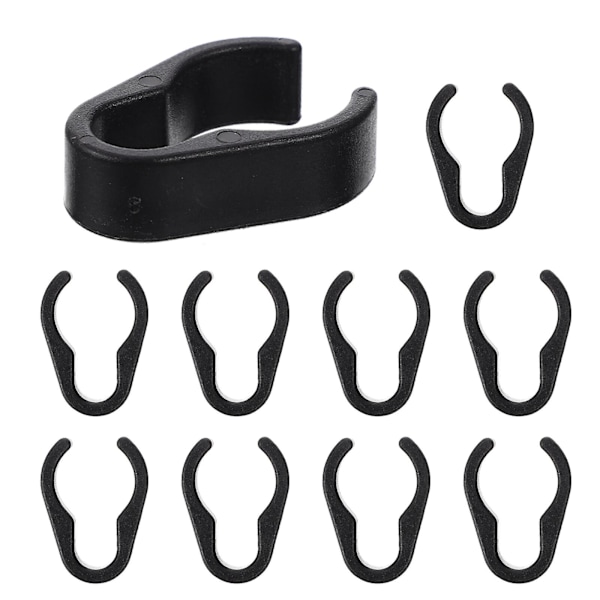 10-pakks mikrofonkabelstativ mikrofonkabelklemme holdbar og fleksibel mikrofonkabelklips (3,30X2,40X1,30CM, svart 2)