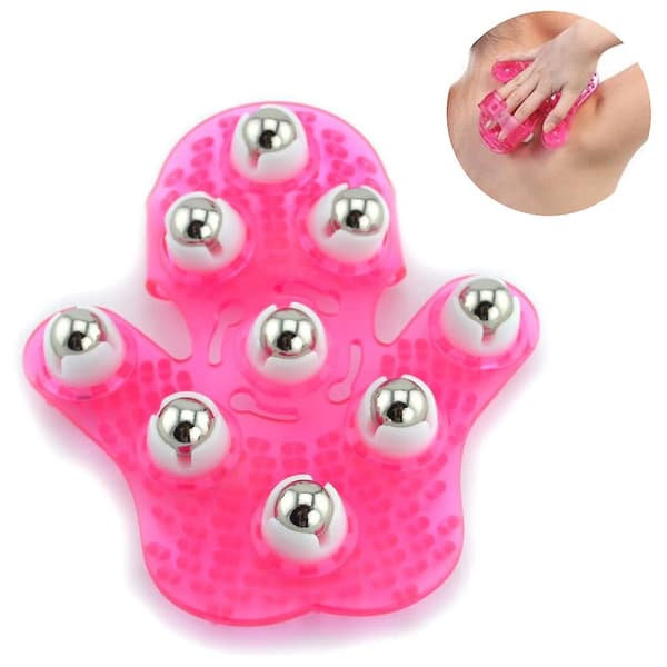 massager|Palm Nine Beads Cervical Massager-Light Powder