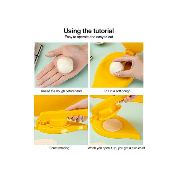 Kök Tillbehör Manuell Dumpling Artefakter Läder Väska Mögel Deg Press Hem Kök Dumpling Making Verktyg Bakning Bakverk