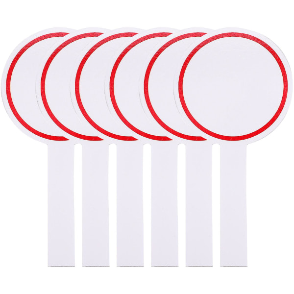 6-pack spel whiteboard enkelsidig paddel handhållen whiteboard pad whiteboard (19.50X10.00X0.50CM, röd)