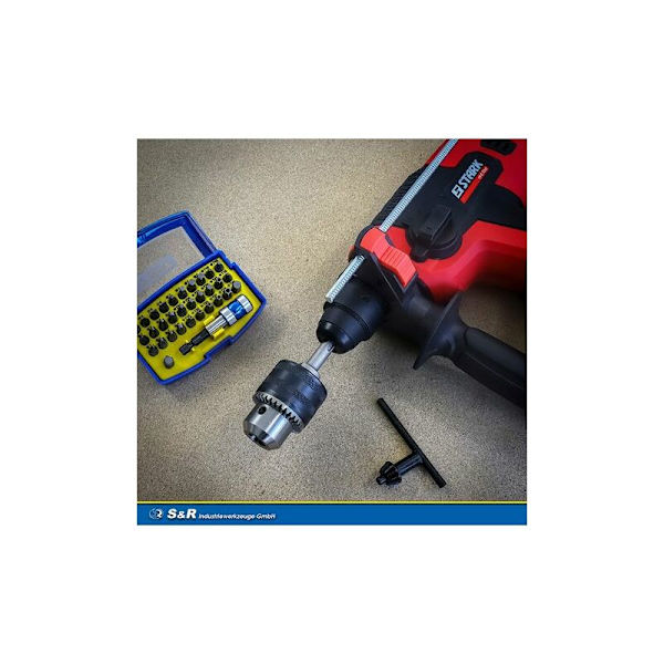 S&R Borrchuck 1,5-13 mm 1/2-20 UNF med sds plus adapter och chucknyckel