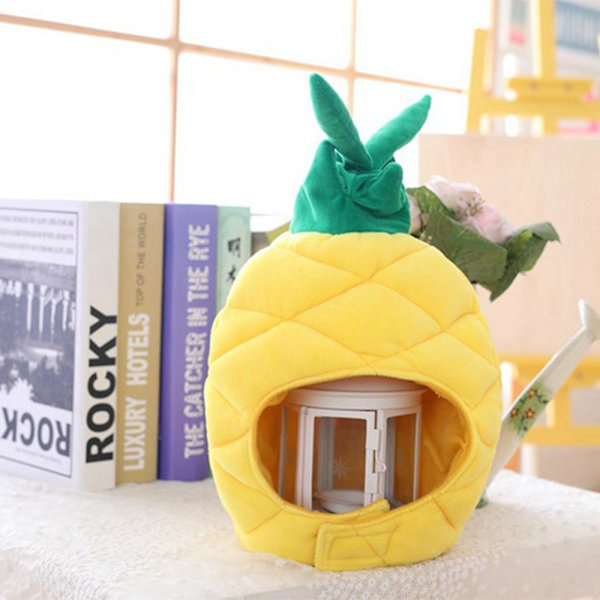 Blød varm ananas cap frugt plys hatte ørevarmere PP bomuld fyldt beanies til kvinder voksen hat foto rekvisitter