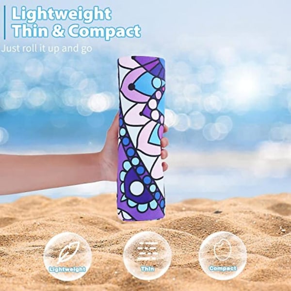 Lätt handduk, badhandduk, strandhandduk Mikrofibermaterial lämplig för strand spa hotell resort camping resor vandring utomhuskonsert(m)