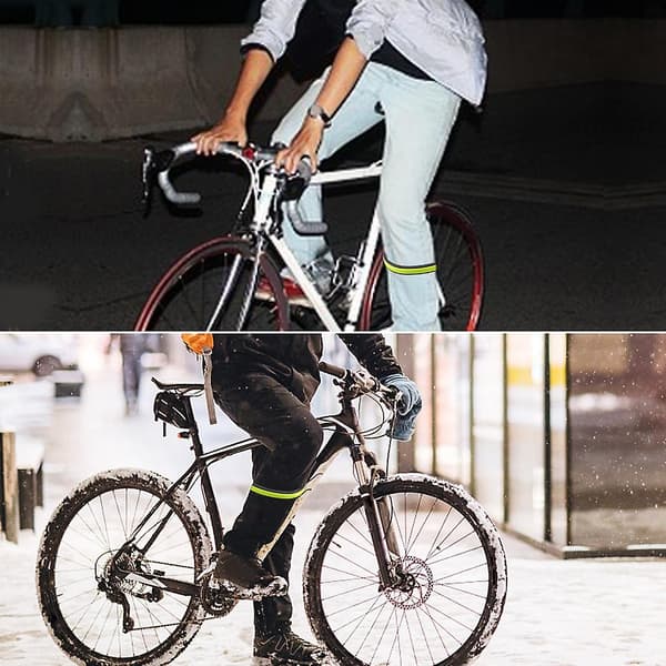 Reflekterande byxor säkerhetsklämma cykelklämma nattcykling säkerhet (gul)