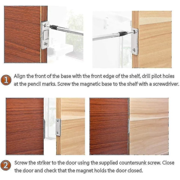 Magnetisk lås smal för skjutdörr låda magnetisk garderob (10-pack)