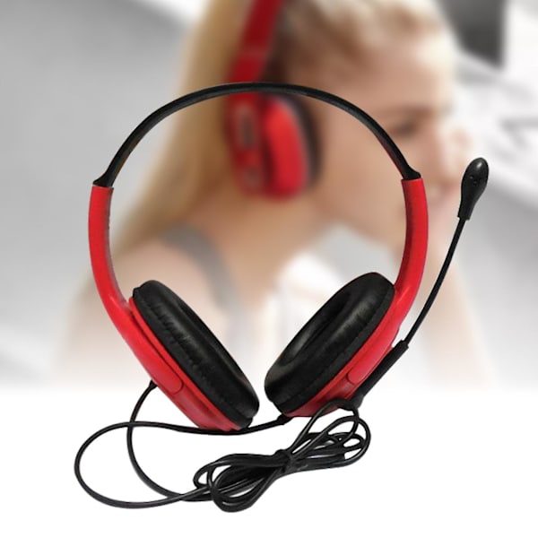 3,5 mm Universal kablet hovedtelefon Hovedmonteret Gaming Headset med høj klarhed mikrofon til computer（Blå）