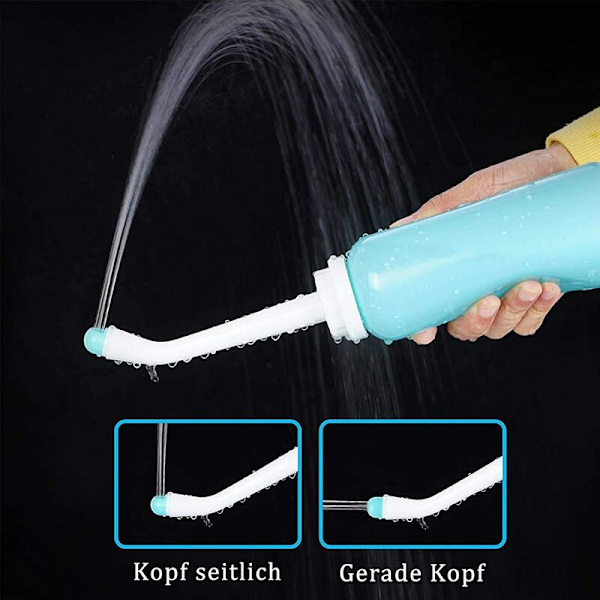 2 x Resebidet - Bärbar Bidet med 500 ml Stor Vattenkapacitet Intim Dusch Bidet för Baby, Kvinna eller Sängliggande Patienter