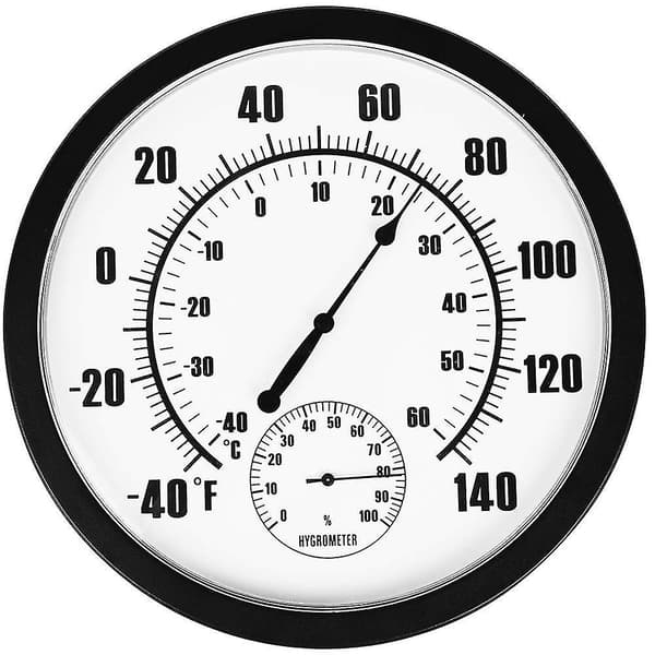 Termometer inomhus och utomhus 10\" Stor väggtermometer och hygrometer