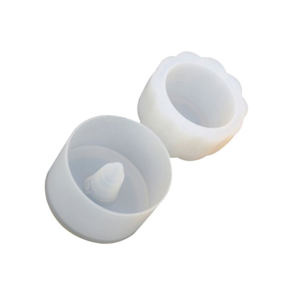 1 set förvaringslåda form silikonform DIY epoxihartsform hantverksform pumpa designform hem arkad (M, vit)