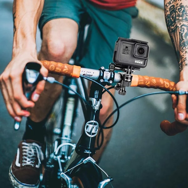 Cykelhållare för cykelstyre 360 graders roterande kamerahållare tillbehör för Gopro Hero SJ4000 & andra actionkameror