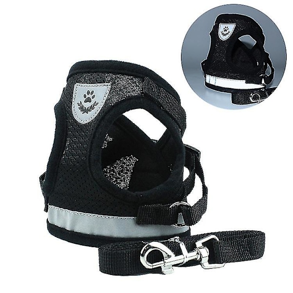 Cat Harness, Cat Harness Escape Proof, Pet Harness（XL，Black）