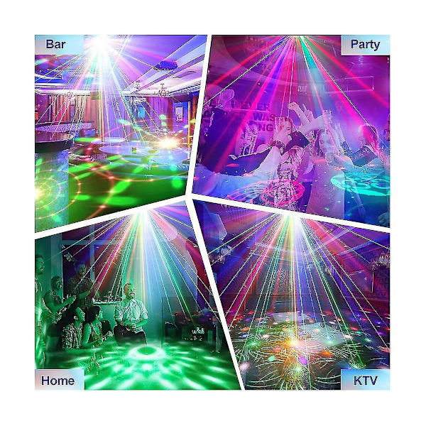Mini Dj-festlampor med fjärrkontroll för inomhusfest, bar, KTV, dans, födelsedag, halloween, jul 3（svart）