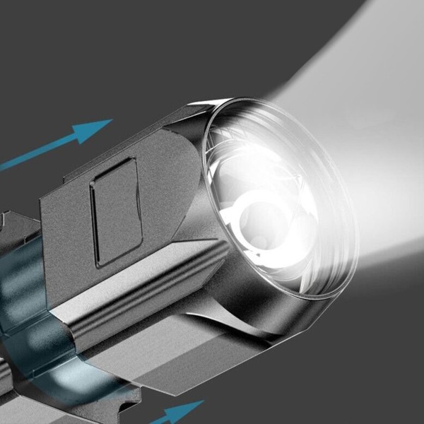 Ladattava LED-taskulamppu, Super Bright Torch, Zoomable-taskulamppu