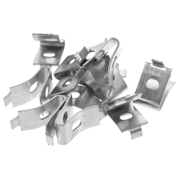 10-pack hylla konsol klämma rostfritt stål hylla stöd klämma vägg kolumn hylla spik (2.30X2.00X1.50CM, silver)