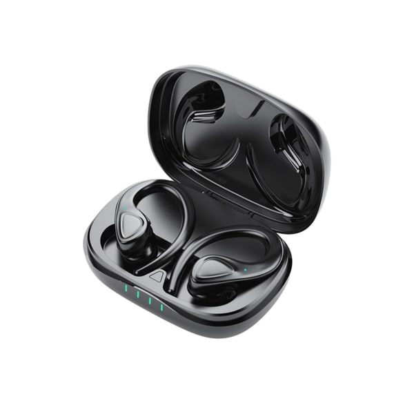 Bluetooth hörlurar Trådlösa hörsnäckor med case IPX6 stereoljudhörlurar Inbyggd mikrofon In-ear-headset Djup bas för sportlöpning（svart）