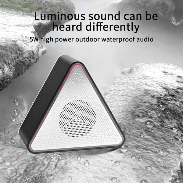 Bärbar Bluetooth-högtalare RGB-lampor Utomhus Tung subwoofer Ljud Med Stor Volym（Svart）