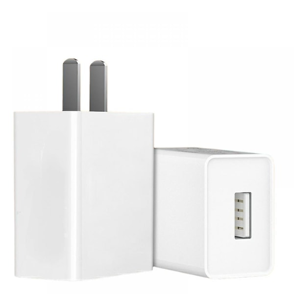 Kompatibel med USB-laddare, 3c-certifiering och 5v2a, en kabel med Android, Apple, Type-c-kontakter (väska) för din familj (2 st) (vit)