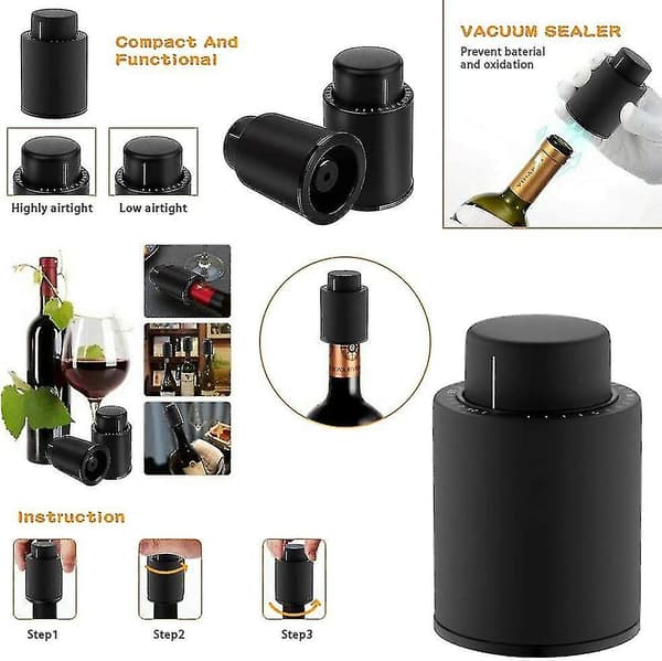 2-pack champagne/vinflaska propp - champagnepropp med datummärkare
