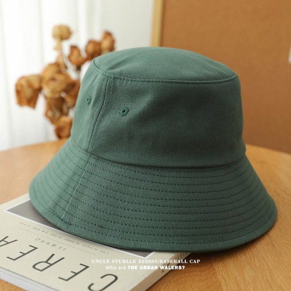 Hattar, Dam Solid Färg Bucket Hat Sommar Strand Bucket Hat Dam Vikbar Floppy Hat, Mors Dag Gåvor till Mamma och Fru (Forest Green)