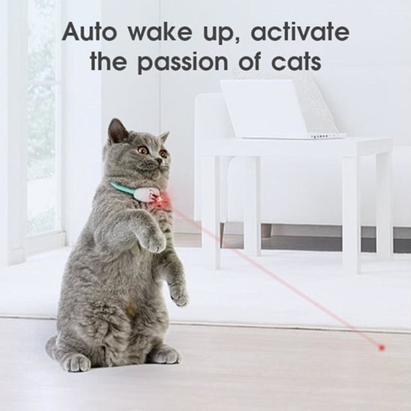 Elektrisk automatisk smart katt rörelseaktiverad rolig krage laser interaktiv leksak katt interaktiv själv hej katt leksak gåva