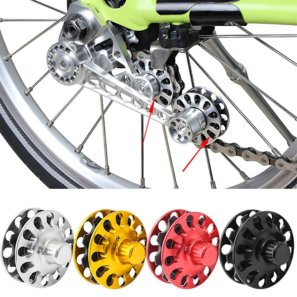 Cykelguide Kedjehjul 2/3/6 Hastighet Mountainbike Fällbar Cykel Bakre Växel Kedjespännare (Röd)