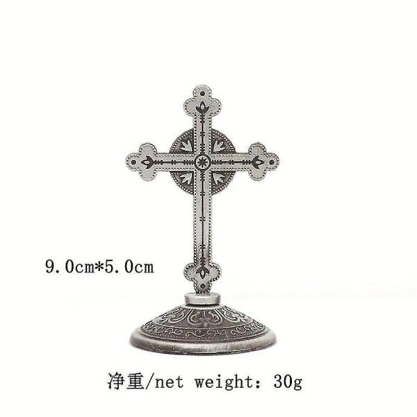 Jesus Cross Boligindretning Vintage katolsk metal Kristus Jesus-ikon Dekoration Ortodokse religiøse kirkeredskaber Julegave（KINA，chokolade）