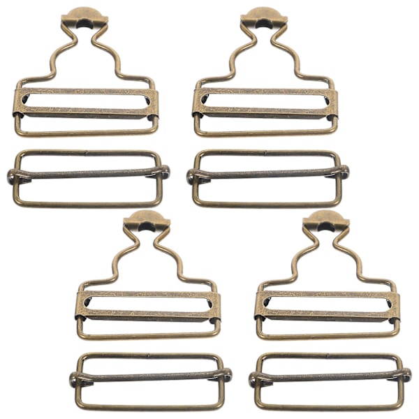 4-pack metallöveraller knappar justerbart kalebass spänne DIY sydd byxor bomullsjeans tillbehör (brons) (4 stycken, som visas på bilden)