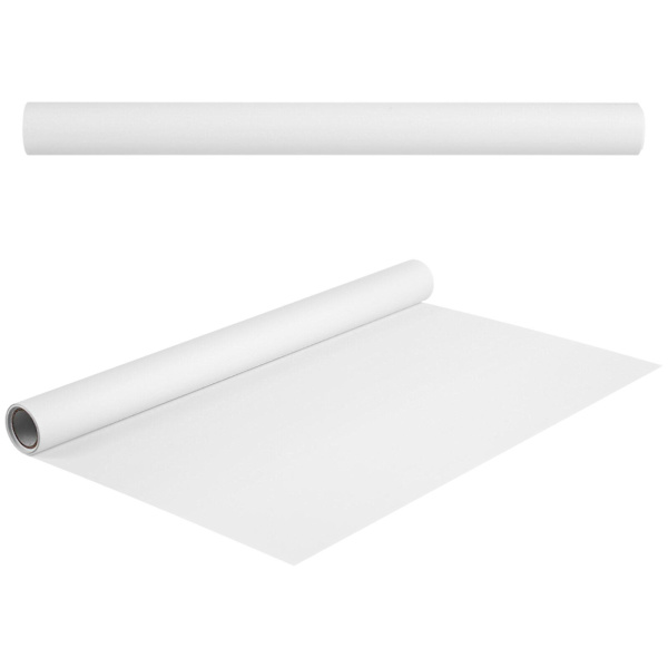Rulle tegnepapir, plakatpapir, kraftpapir, hvidt indpakningspapir (hvid) (500X45 cm, hvid)