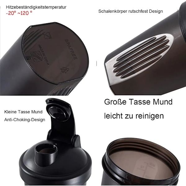 Klassisk Loop Shaker med BlenderBall, Vattenflaska, Dryckesflaska
