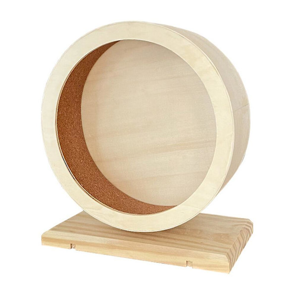 Hamsterhjul legetøj træ pindsvin løbehjul lydløst design lille kæledyr løbehjul legetøj (17.8X15.5X5.9CM, som vist på billedet)