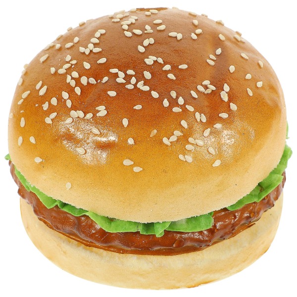 Realistisk burger realistisk simulering falsk burger bageri display madfotografering rekvisitter (9.50X9.50X7.50CM, som vist på billedet)