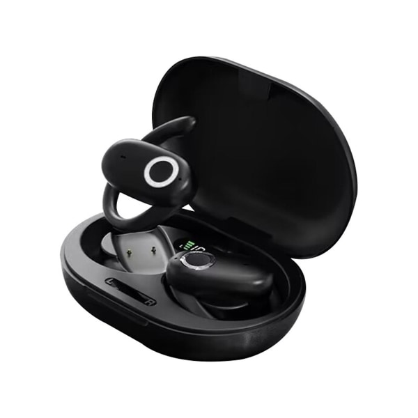 Bekvämt över-örat Bluetooth headset med smart digital skärm Hög ljudkvalitet och förlängd batteritid för användning (svart)