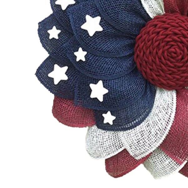 4 juli krans patriotisk dörrkrans, fjärde juli krans amerikansk flagga krans dekor främre dörr oberoende minnesdag dekor