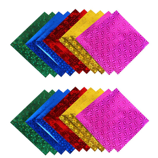 100 stykker origami håndlavet foldepapir til børn, farvet papir (15.00X15.00X0.10CM, flerfarvet)