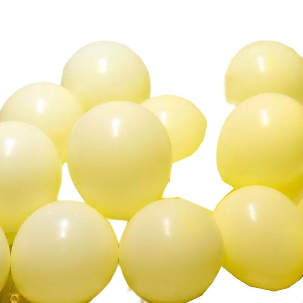 Premium Latex Material Ballonger, Monokroma Ballonger - Vibrerande Färger, Problemfri Installation, Perfekt för Fester och Firanden (Gul)